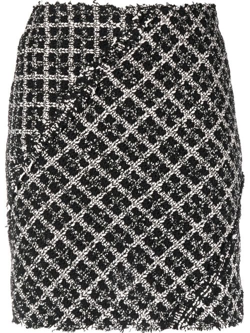 Knitted texture skirt - Black