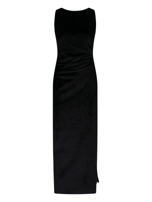 Draped Knit Dress with Stretch Blend