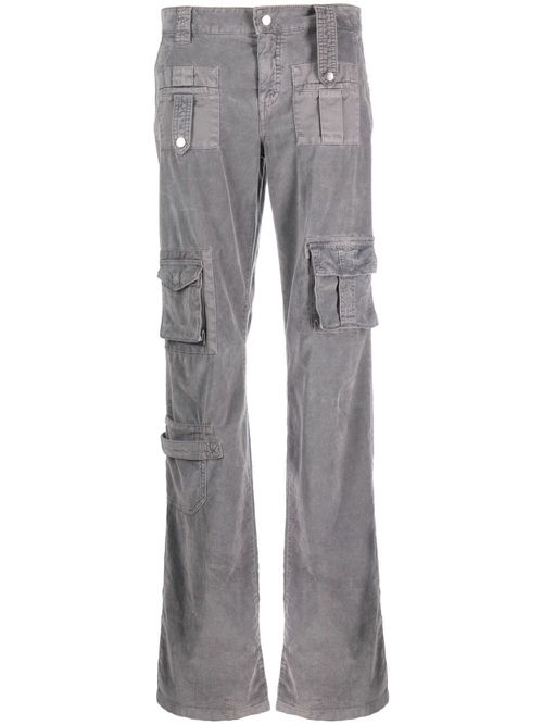 Flared-leg cargo trousers - Grey