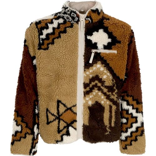 Men's bear Moroccan Rug Sherpa Jacket Brown Multi