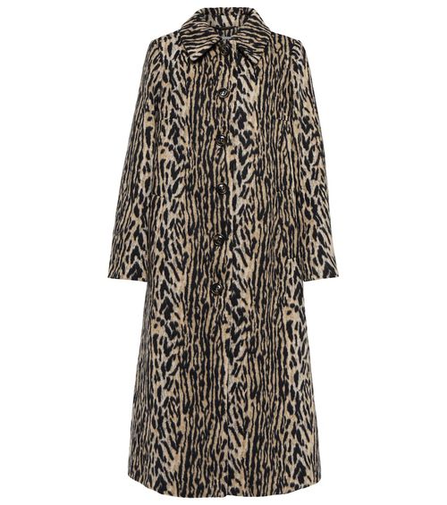 Milly leopard-print faux fur coat