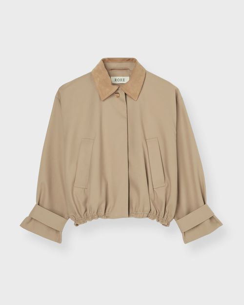 Róhe Jacket Suede Collar Blouson Sand