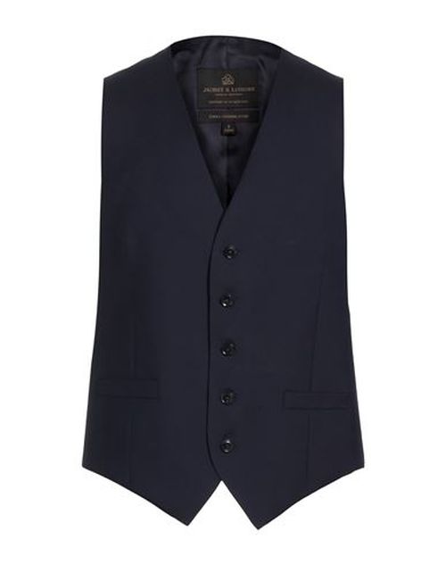 Man Tailored Vest Midnight blue Size 36 Wool