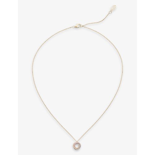 Womens Gold Trinity de 18ct White, Rose, Yellow-gold and 0.11ct Brilliant-cut Diamond Pendant Necklace 36-40CM
