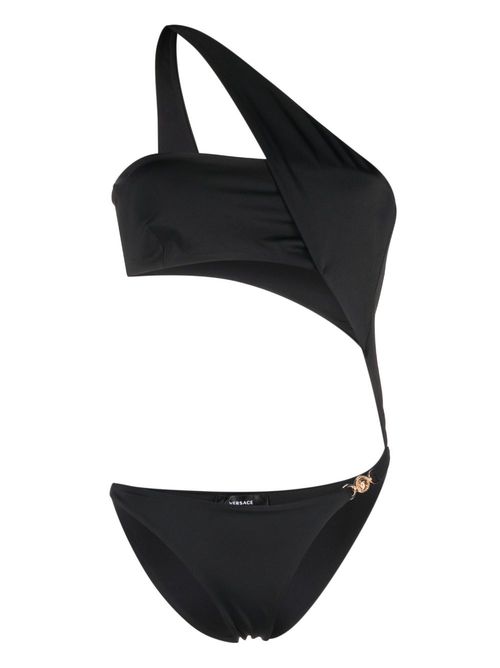 Medusa Head cut-out swimsuit - Black