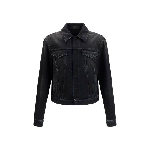 GG Jacquard Cotton Denim Jacket — Black