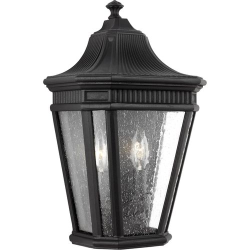 Black Two Light Outdoor Wall Lantern from the Cotswold Lane Collection
