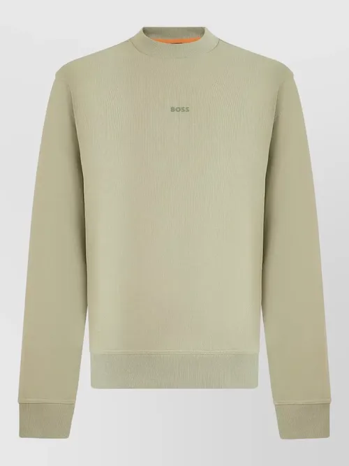 Boss - cotton crew neck long sleeve sweatshirt