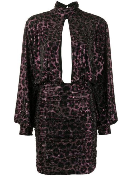 Metallic print dress