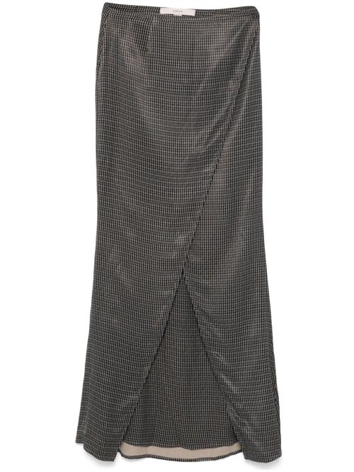 Checked maxi skirt - Grey
