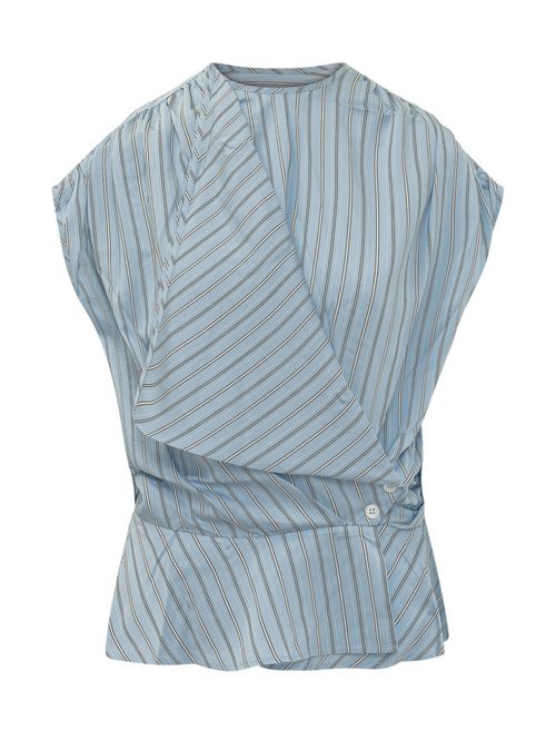 Blue Stripes Round Neck Top
