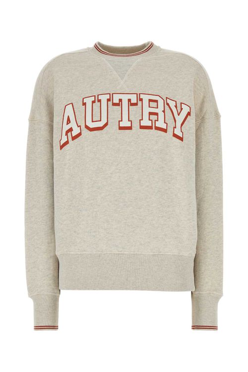 Melange Grey Cotton Main Wom Sweatshirt