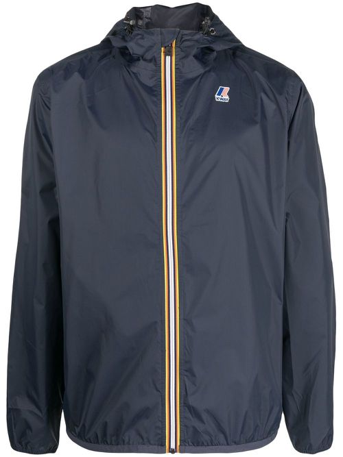 K-Way R&D Le Vrai logo-patch hooded jacket - Blue