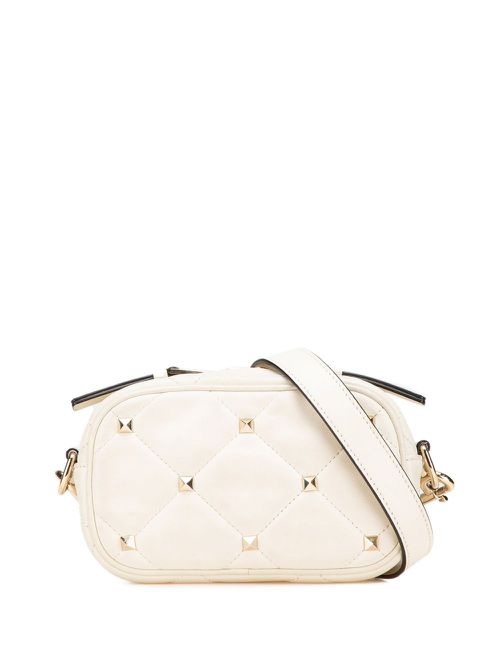 2018-2025 Leather Rockstud crossbody bag - White