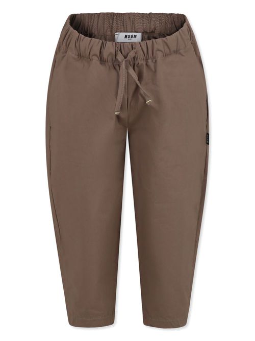 Logo-tag trousers - Brown