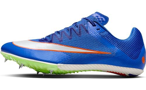 Nike Rival Sprint Track & Field Sprinting Spikes (DC8753-401, Racer Blue/Lime Blast/Safety Orange/White)