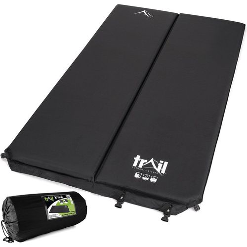 Double Camping Mat Self Inflating Inflatable Roll Mattress Extra Thick 5cm Trail
