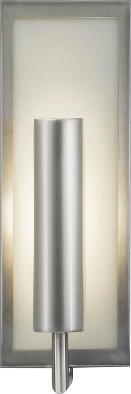Brushed Steel One Light Wall Sconce from the Mila Collection
