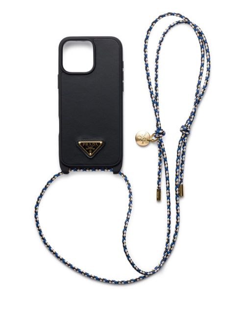 Prada logo-embellished iPhone 16 Pro Max case - Black