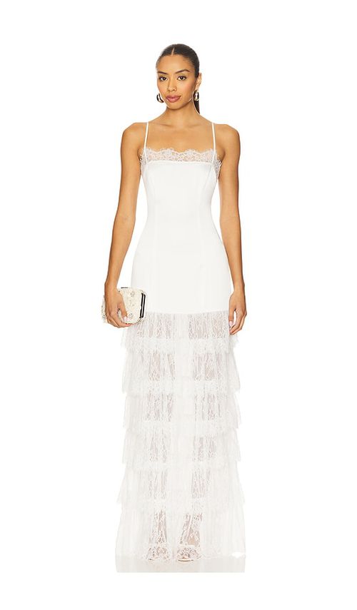MAJORELLE Felicite Maxi Dress in White. - XS also in L