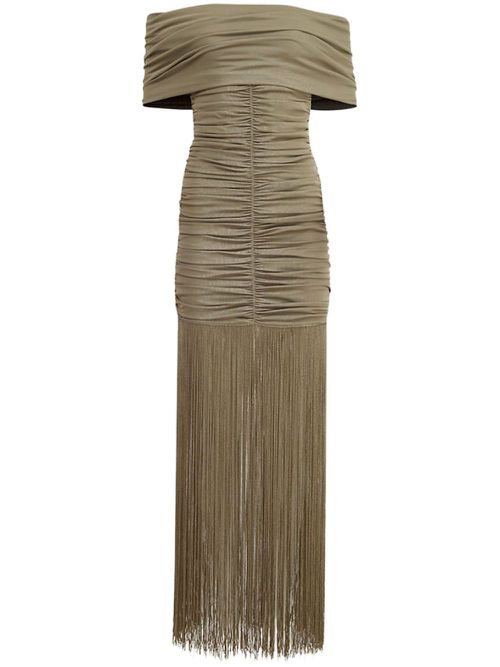 Jacinta ruched maxi dress - Green