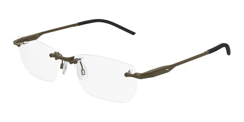 Puma PU0450O 003 Men's Eyeglasses Green Size 56 - Blue Light Block Available