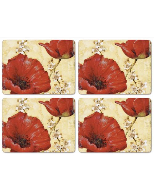 Pimpernel Poppy De Villeneuve Placemats Set of 4