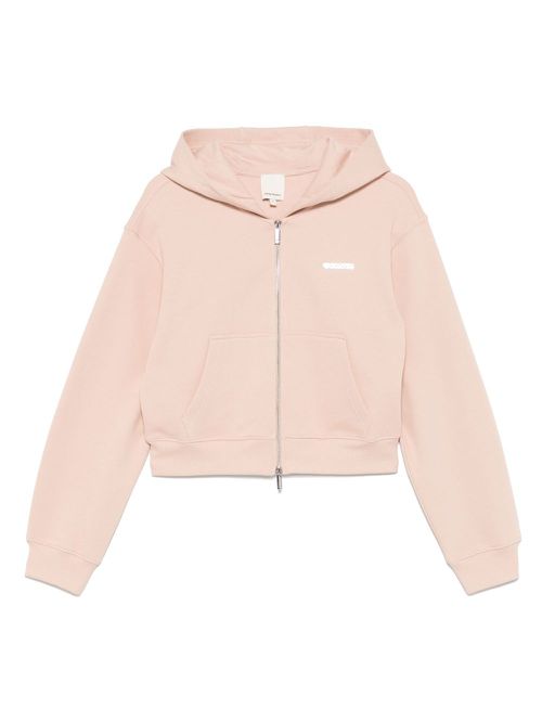 Emporio Armani logo-plaque hoodie - Pink