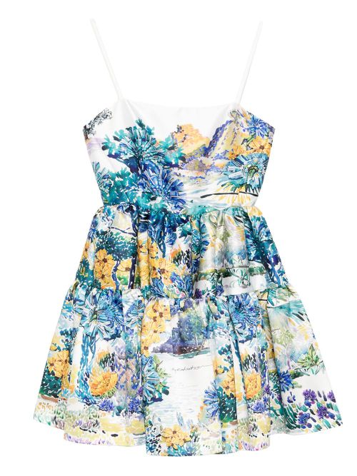 Floral-print dress - White