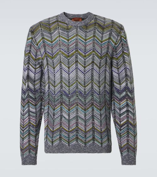 Zigzag cotton sweater