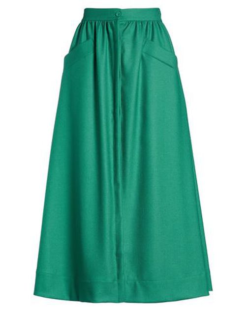 Woman Midi skirt Green Size 10 Virgin Wool