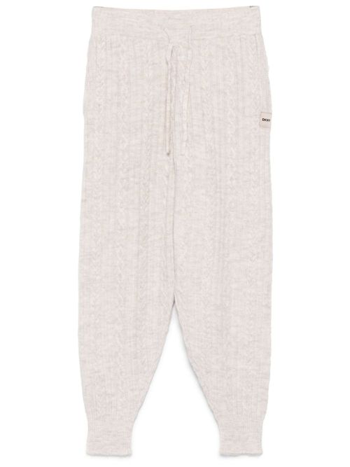 Cable-knit trousers - Neutrals