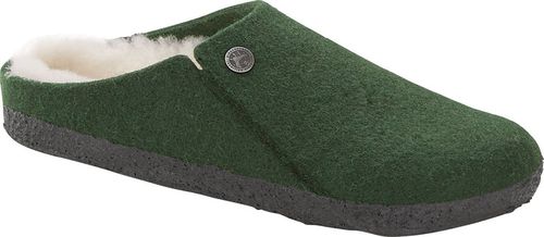 Women's Zermatt Rivet Felt Fur Forest Green Clogs