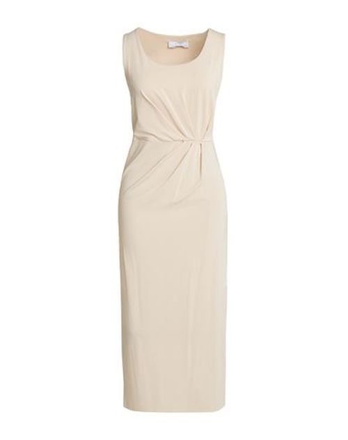 Woman Midi dress Beige Size 8 Acetate, Polyamide, Elastane
