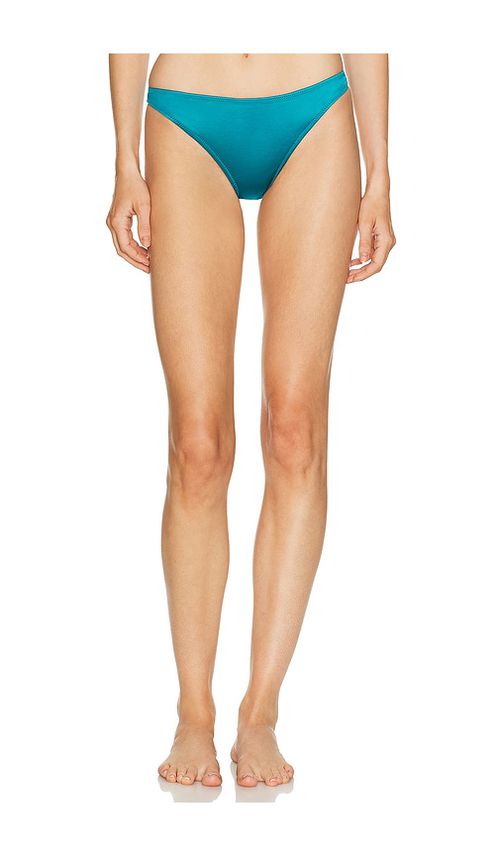 L'AGENCE Jean Scoop Front Bikini Bottom in Teal. - S also in XS, M