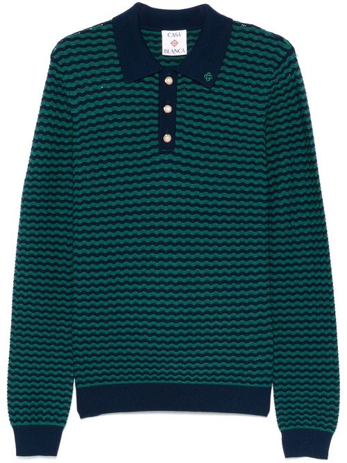 Mini Wave polo shirt - Blue