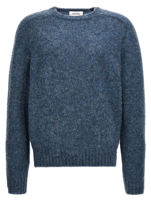 Harmony Blue Wool Men's Cardigan