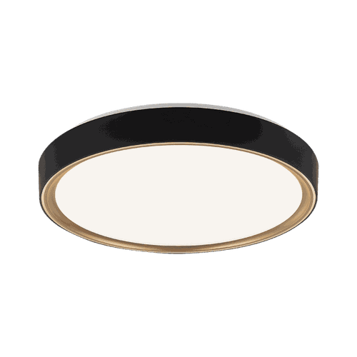 Matteo Alamus 2-Light Ceiling Light In Aged Gold Brass With Matte Black