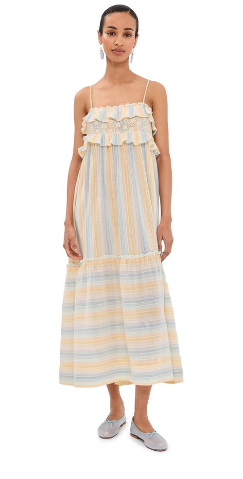 Ida Sunwash Stripe Dress Multi Color