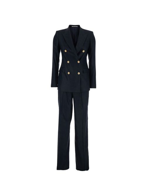 Linen double-breasted suit