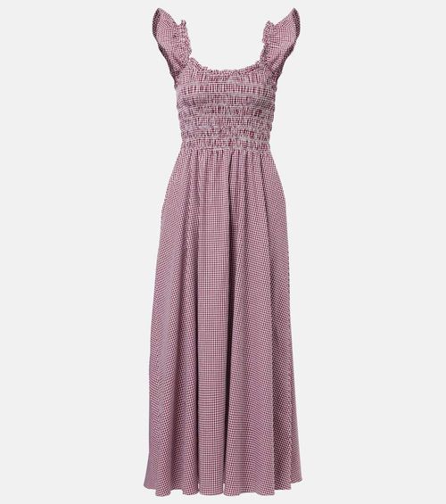 Eudora shirred cotton-blend maxi dress