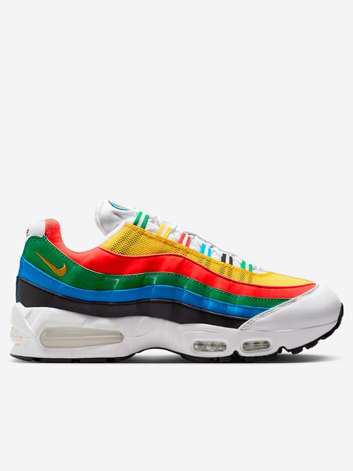 Sneakers Nike Air Max 95 Big Bubble Prm White/ Metallic Gold-Chile Red-Photo Blue