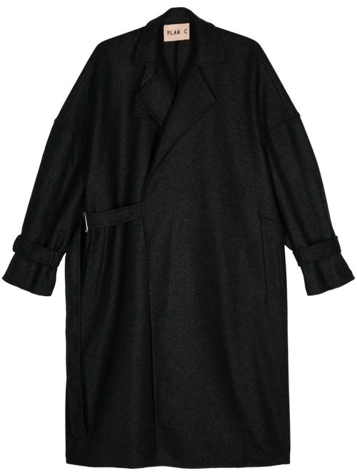 Wrap-design coat - Grey
