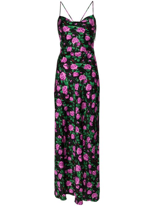 Floral maxi dress - Black