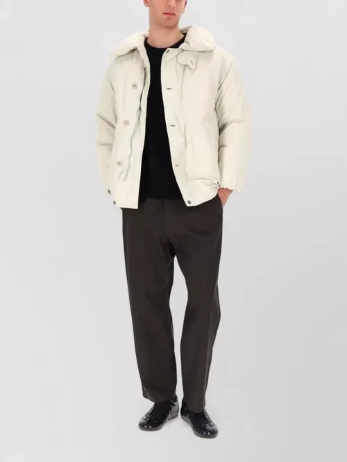 Lemaire - high collar quilted jacket side pocket