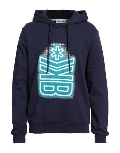 Bikkembergs Man Sweatshirt Navy Size 44 Cotton