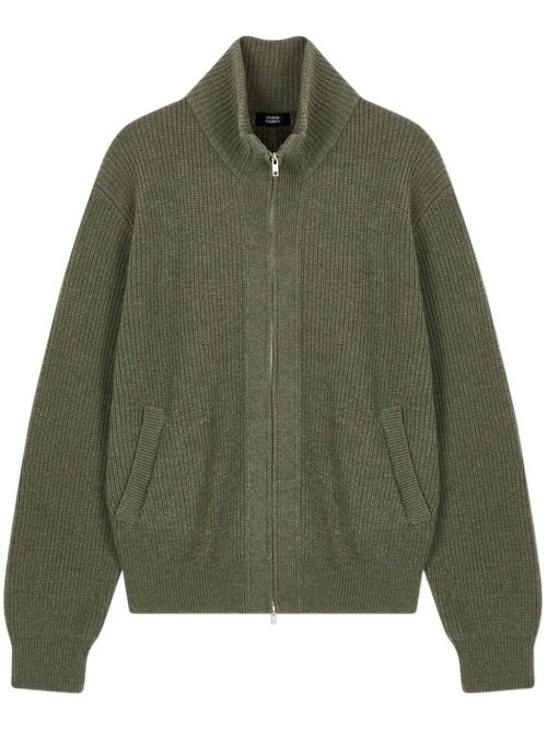 Zip-up wool jacket - Green