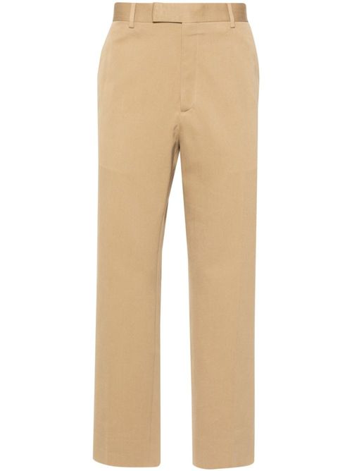 Web-stripe trim tailored trousers - Neutrals