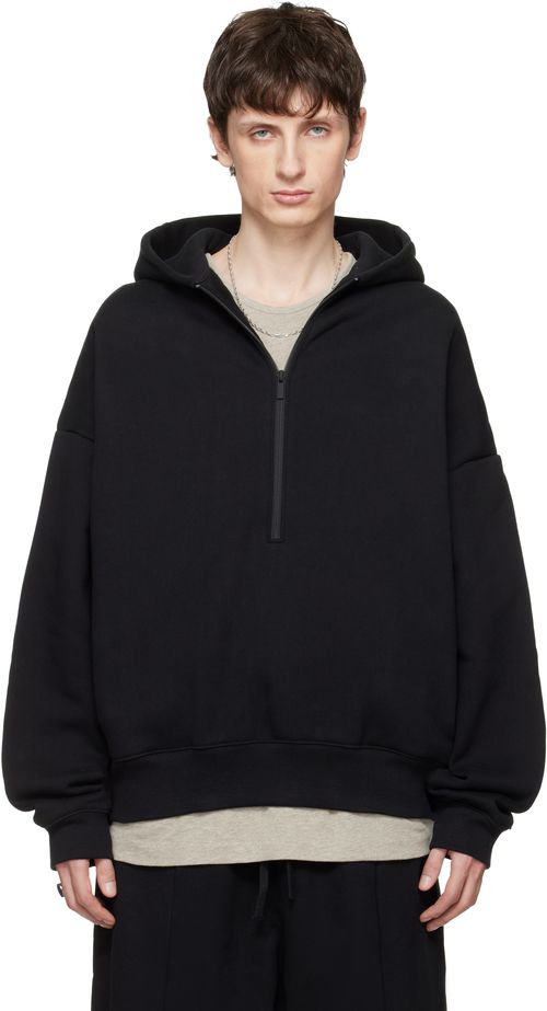 Black 'Property' Lounge Half Zip Hoodie