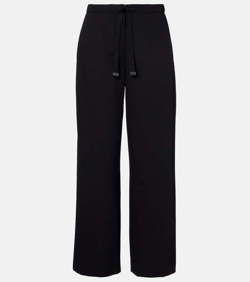 Argenta virgin wool crêpe wide-leg pants